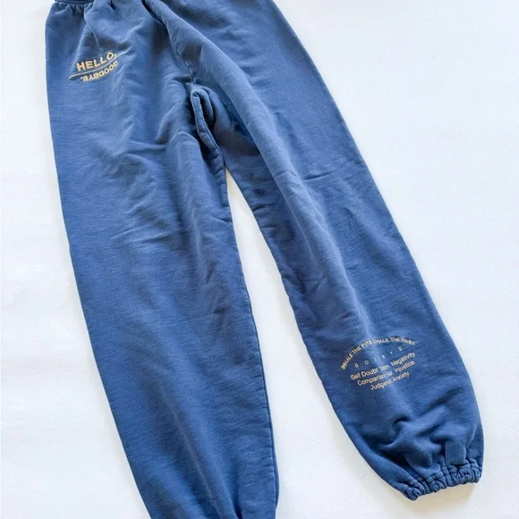 Mayfair Blue & Gold Hello Goodbye Women's Sweater Set with Gold Accents - Picture 3 of 10